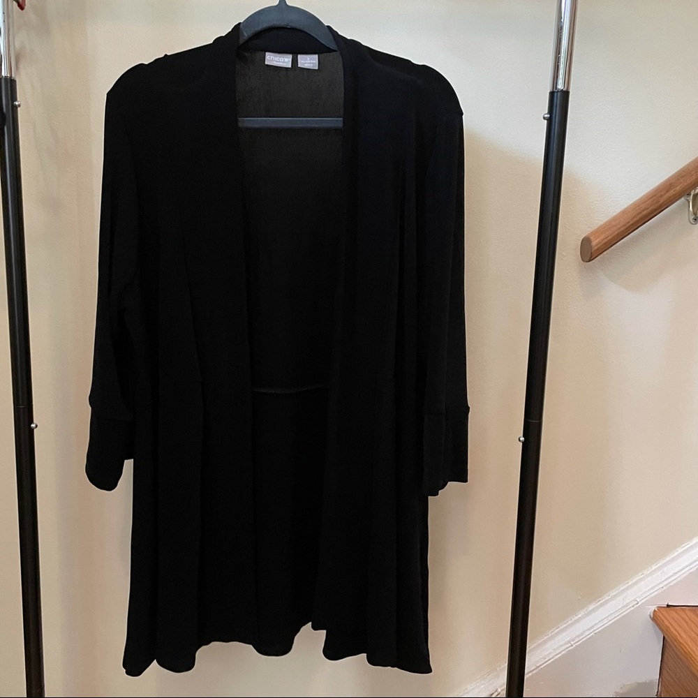 Chico's Travelers Black Cardigan